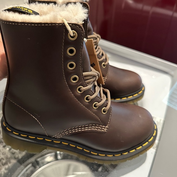 Dr. Martens Shoes - Women’s Dr. Martens Brown Leather Boots